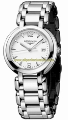 Longines Watches : L8.114.4.16.6 Quartz Stainless Steel White Dial Stainless Steel Band Women Watch