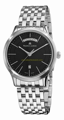 Maurice Lacroix Watches : LC1007-SS002330 Black Dial Stainless Steel Men Watch