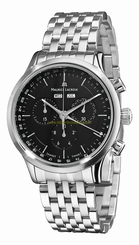 Maurice Lacroix Watches : LC1008-SS002330 Black Dial Stainless Steel Band Men Watch