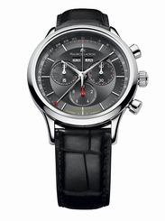 Maurice Lacroix Watches : LC1228-SS001-331 Black Dial Leather Men Watch