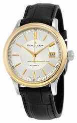 Maurice Lacroix Watches : LC6027-PS101-131 Automatic Date Black Leather Men Watch