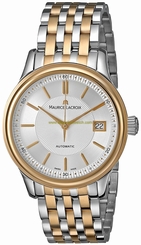 Maurice Lacroix Watches : LC6027-PS103-131 Silver Dial Rose Gold Band Men Watch