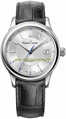 Maurice Lacroix Watches : LC6027-SS001-110 Automatic Date Black Leather Men Watch