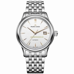 Maurice Lacroix Watches : LC6027-SS002-131 White Dial Stainless Steel Band Men Watch