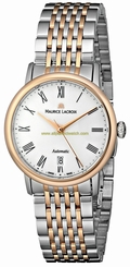 Maurice Lacroix Watches : LC6063-PS103-110 Silver Dial Rose Gold Band Women Watch