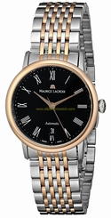 Maurice Lacroix Watches : LC6063-PS103-310 Black Dial Rose Gold Band Women Watch