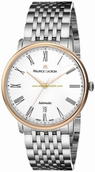 Maurice Lacroix Watches : LC6067-PS102-110 Silver Dial Rose Gold Band Men Watch