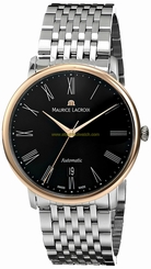 Maurice Lacroix Watches : LC6067-PS102-310 Black Dial Rose Gold Band Men Watch