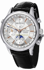 Maurice Lacroix Watches : LC6078-SS001-131 Automatic Chronograph Moon Phase Black Leather Men Watch