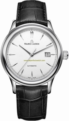 Maurice Lacroix Watches : LC6098-SS001-130-1 Automatic Date Black Leather Men Watch