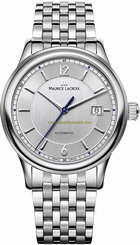 Maurice Lacroix Watches : LC6098-SS002-120-1 Men's Dial Display Type : Analogue Water-restistant (bar) : 3 Diameter (without crown) in mm/inches : 40 / 157 Weight in g/ounces : 139 / 49 Men Watch