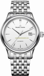 Maurice Lacroix Watches : LC6098-SS002-130-1 Men's Dial Display Type : Analogue Water-restistant (bar) : 3 Diameter (without crown) in mm/inches : 40 / 157 Weight in g/ounces : 139 / 49 Men Watch