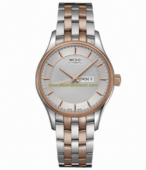 Mido Watches : M001.230.22.031.91 Automatic Chronometer Silver Dial Rose Gold Tone Case With Rose Gold And Stainless Steel Bracelet Women Watch