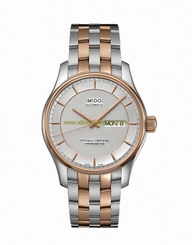 Mido Watches : M001.431.22.031.92 Automatic Chronometer Silver Dial Stainless Steel And Rose Gold Case With Rose Gold And Stainless Steel Bracelet Men Watch