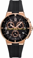 Mido Watches : M002.617.37.052.00 Quartz Black Dial Stainless Steel And Rose Gold Case With Black Rubber Strap Men Watch