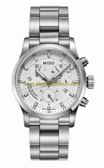 Mido Watches : M005.217.11.031.00 Quartz Silver Dial Stainless Steel Case Chronograph With Stainless Steel Bracelet Women Watch