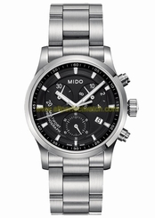 Mido Watches : M005.217.11.051.00 Quartz Black Dial Chrongraph Stainless Steel Case With Stainless Steel Bracelet Women Watch
