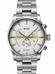 Mido Watches : M005.417.11.031.00 Quartz Silver Dial Retrograde Chronograph Stainless Steel Case With Stainless Steel Bracelet Men Watch