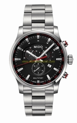Mido Watches : M005.417.11.051.00 Quartz Black Dial Retrograde Chronograph Stainless Steel Case With Stainless Steel Bracelet Men Watch