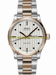 Mido Watches : M005.430.22.031.02 Automatic Cream Dial Stainless Steel Case Amd PVD Rose Gold Bezel With PVD Rose Gold And Stainless Steel Bracelet Men Watch
