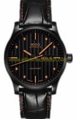 Fake AAA Mido Watches : M005.430.36.051.22 Automatic Black Dial And Black PVD Coating Stainless Steel Case With Black Leather Strap Men Watch Watch