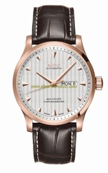 Mido Watches : M005.431.36.031.00 Automatic Chronometer Day Date Brown Leather Men Watch