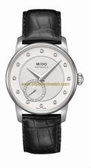 Mido Watches : M007.228.16.036.00 Automatic Small Second Diamond Dial Black Leather Women Watch