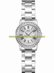 Mido Watches : M010.007.11.033.00 Automatic Silver Dial Stainless Steel Case And Diamonds On Bezel With Stainless Steel Bracelet Women Watch