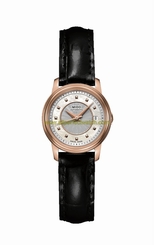 Mido Watches : M010.007.36.111.00 Automatic Mother of Pearl Dial Rose Gold PVD Coating Case Black Leather Women Watch