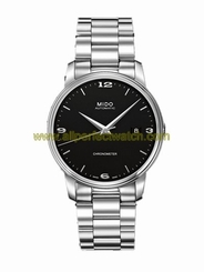 Mido Watches : M010.408.11.051.90 Automatic Chronometer Black Arabic Numeral Dial Stainless Steel Case With Stainless Steel Bracelet Men Watch