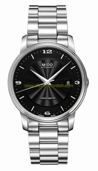 Mido Watches : M010.408.11.057.00 Automatic Chronometer Black Roman Numeral Dial Stainless Steel Case With Stainless Steel Bracelet Men Watch