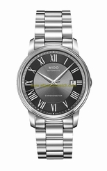Mido Watches : M010.408.11.063.09 Automatic Chronometer Black Gray Dial Roman Numerals Date Stainless Steel Men Watch