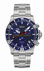 Mido Watches : M011.417.11.041.02 Quartz Blue Dial Date Stainless Steel Men Watch