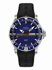 Mido Watches : M011.430.17.041.22 Automatic Blue Dial Stainless Steel Case With Rubber Strap Men Watch