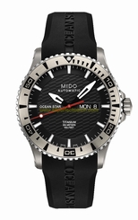 Mido Watches : M011.430.47.051.02 Automatic Black Dial Titanium Case Day Date Black Rubber Men Watch