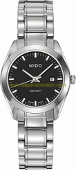 Mido Watches : M012.210.11.051.00 Quartz Black Dial Date Stainless Steel Women Watch