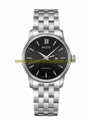 Mido Watches : M013.210.11.051.00 Quartz Black Dial Roman Numeral Stainless Steel Case With Stainless Steel Bracelet Women Watch