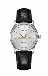 Mido Watches : M013.210.16.031.00 Quartz Silver Dial Date Black Leather Women Watch