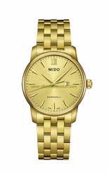 Mido Watches : M013.210.33.021.00 Quartz Gold Dial Date Gold Tone Stainless Steel Women Watch