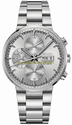 Mido Watches : M014.414.11.031.00 Automatic Silver Dial Chronograph Day Date Shock Resistance Stainless Steel Men Watch