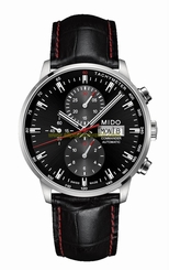 Mido Watches : M016.414.16.051.00 Automatic Chronograph Day Date Black Leather Men Watch