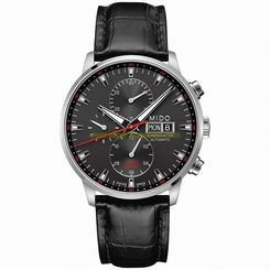 Mido Watches : M016.415.16.051.00 (Limited Edition: 950 Pieces Worldwide) Automatic Chronometer Black Dial Chronograph Black Leather Men Watch