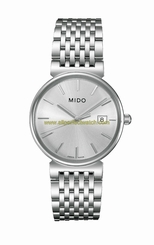 Mido Watches : M1130.4.13.1 Quartz Silver Dial Date Stainless Steel Men Watch