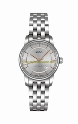 Fake AAA Mido Watches : M7600.4.10.1 Automatic Silver Dial Date Shock Resistance Stainless Steel Women Watch Watch