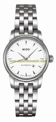 Mido Watches : M7600.4.11.1 Automatic White Dial Stainless Steel Case With Stainles Steel Bracelet Women Watch