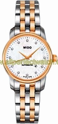 Mido Watches : M7600.9.69.1 White Mother of Pearl Dial Stainless Steel and PVD Women Watch