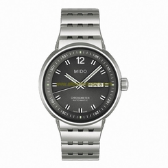 Mido Watches : M8342.8.C3.1 Automatic Chronometer Black Dial Titanium Case, Arabic Numeral Hour Markings With Titanium Bracelet Men Watch