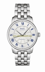 Mido Watches : M8600.4.21.1 Automatic Silver Dial Roman Numerals Date Shock Resistance Stainless Steel Men Watch