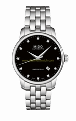 Mido Watches : M8600.4.68.1 Automatic Black Dial Date Diamond Shock Resistance Stainless Steel Men Watch