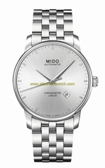 Mido Watches : M8690.4.71.1 Automatic Chronometer Silver Dial Date Shock Resistance Stainless Steel Men Watch